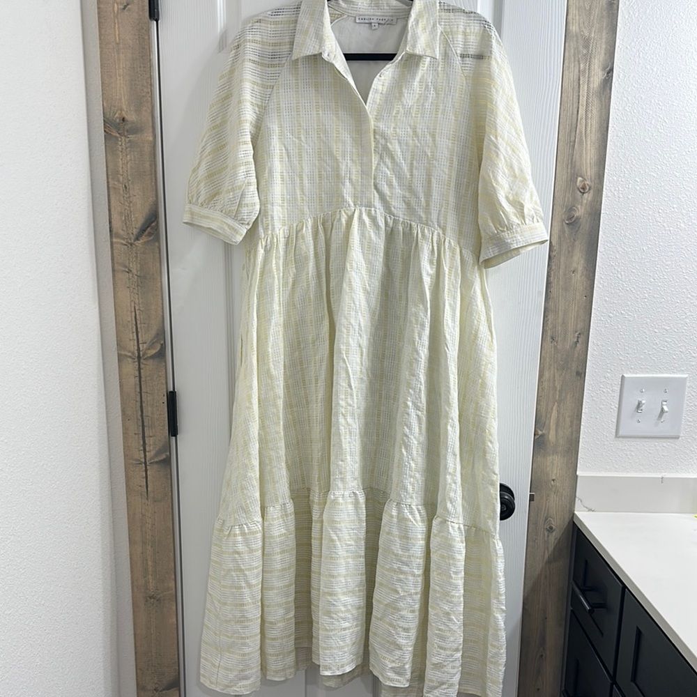 English Factory Yellow Plaid Dress